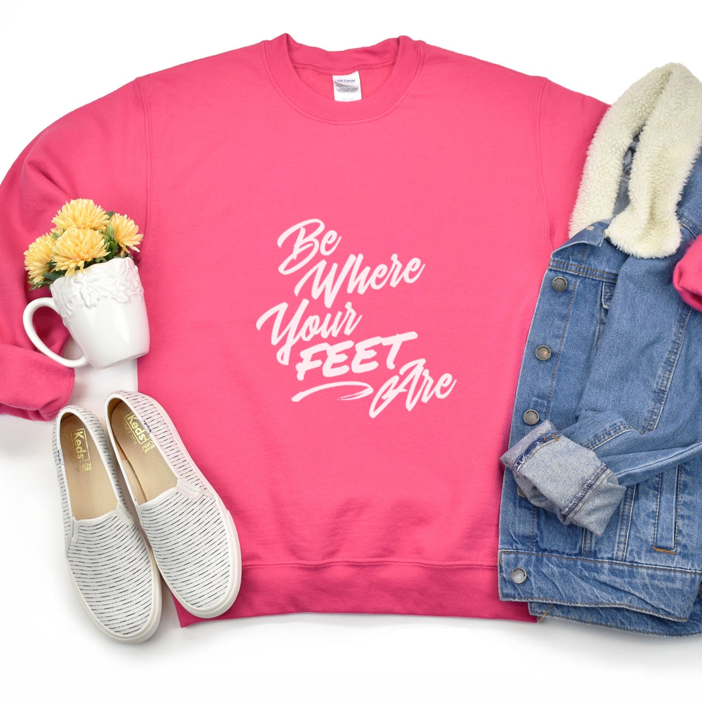 Be Where Your Feet Are Unisex Crewneck Sweatshirt