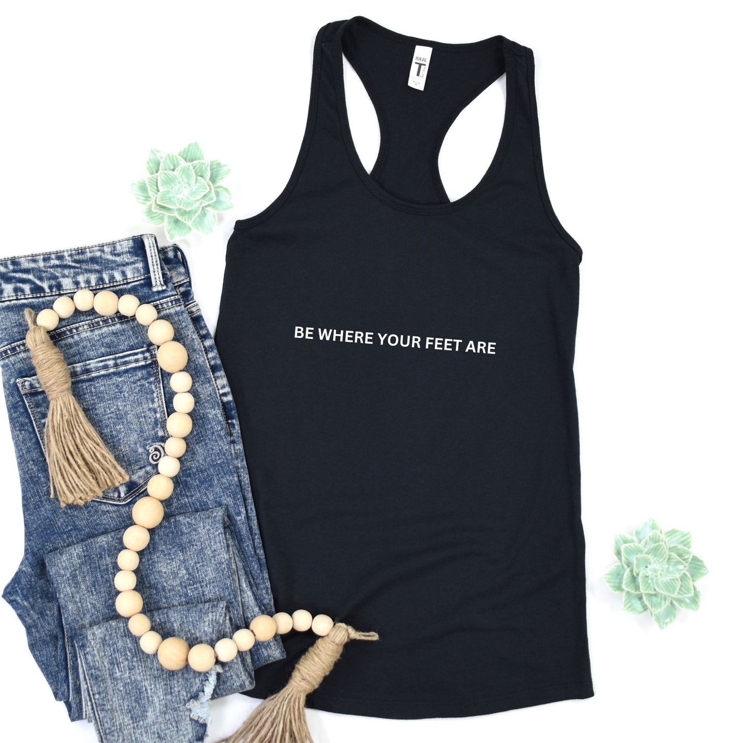 Be Where Your Feet Are Women's Racerback Tank