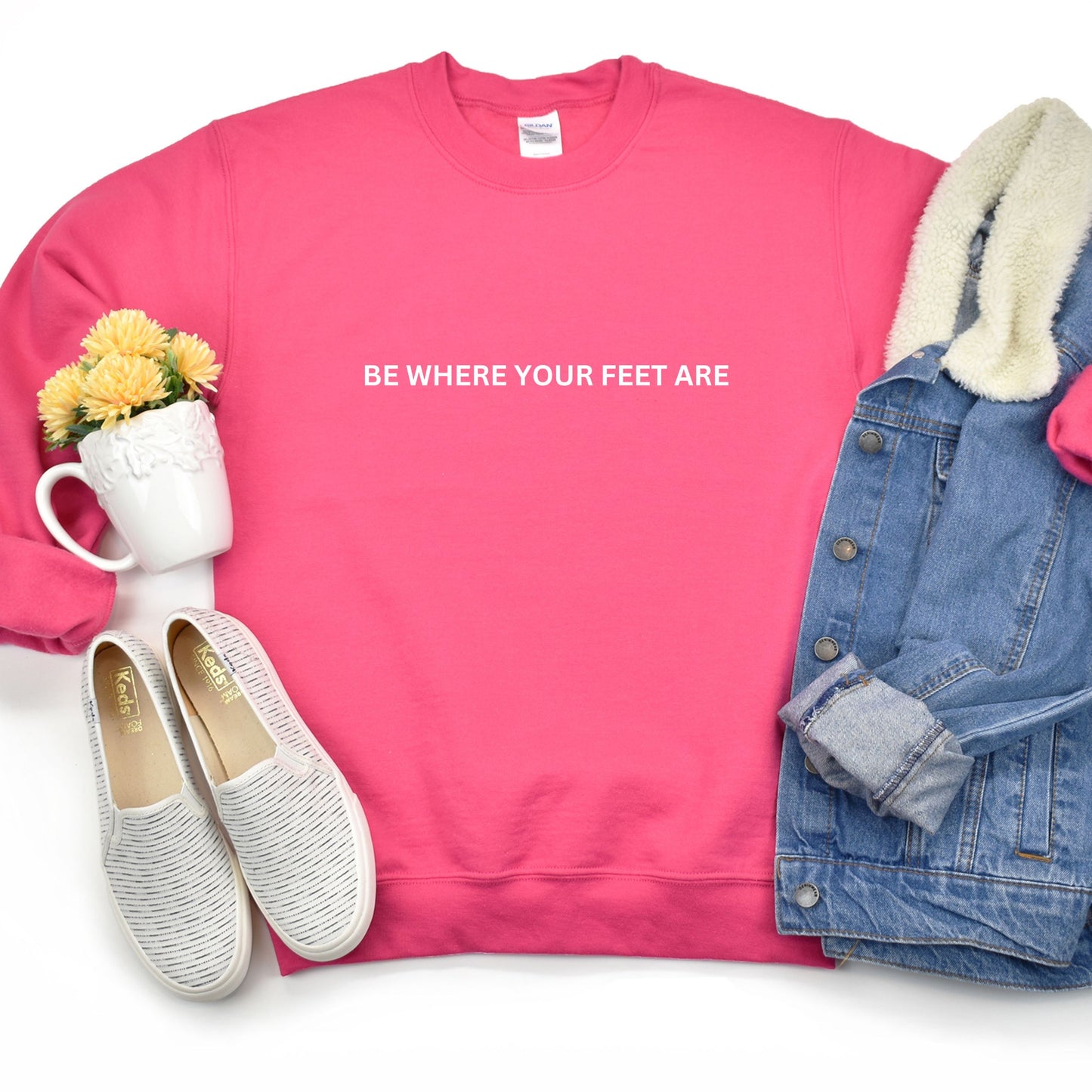 Be Where Your Feet Are Unisex Crewneck Sweatshirt