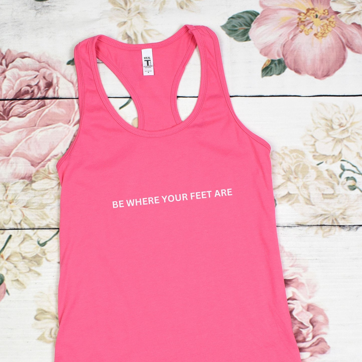 Be Where Your Feet Are Women's Racerback Tank