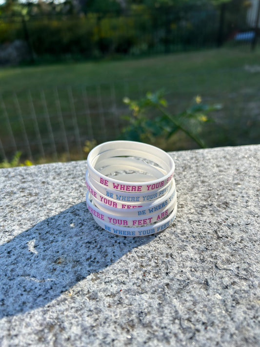 Be Where Your Feet Are Bracelets (Available Individually or in Bulk)