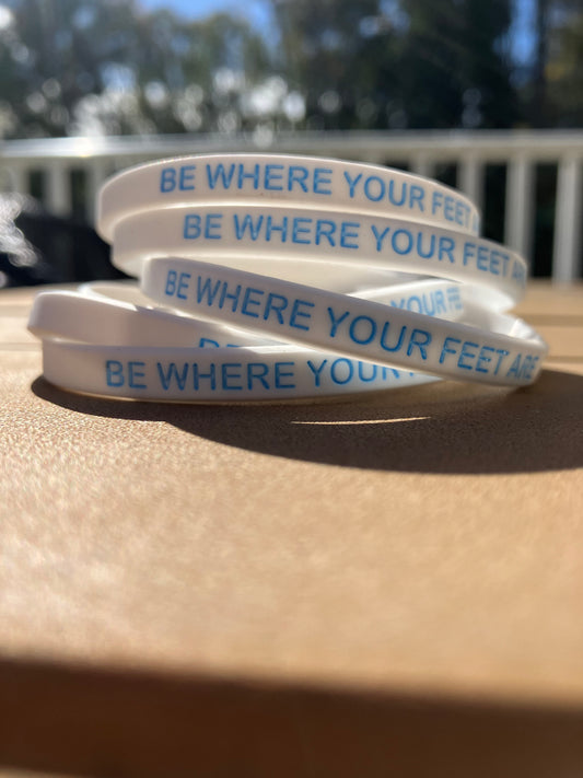Be Where Your Feet Are Bracelets (Available Individually or in Bulk)