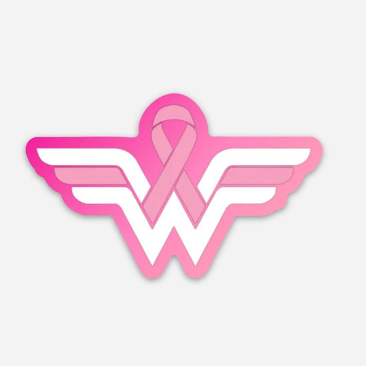 Wonder Woman Breast Cancer Sticker