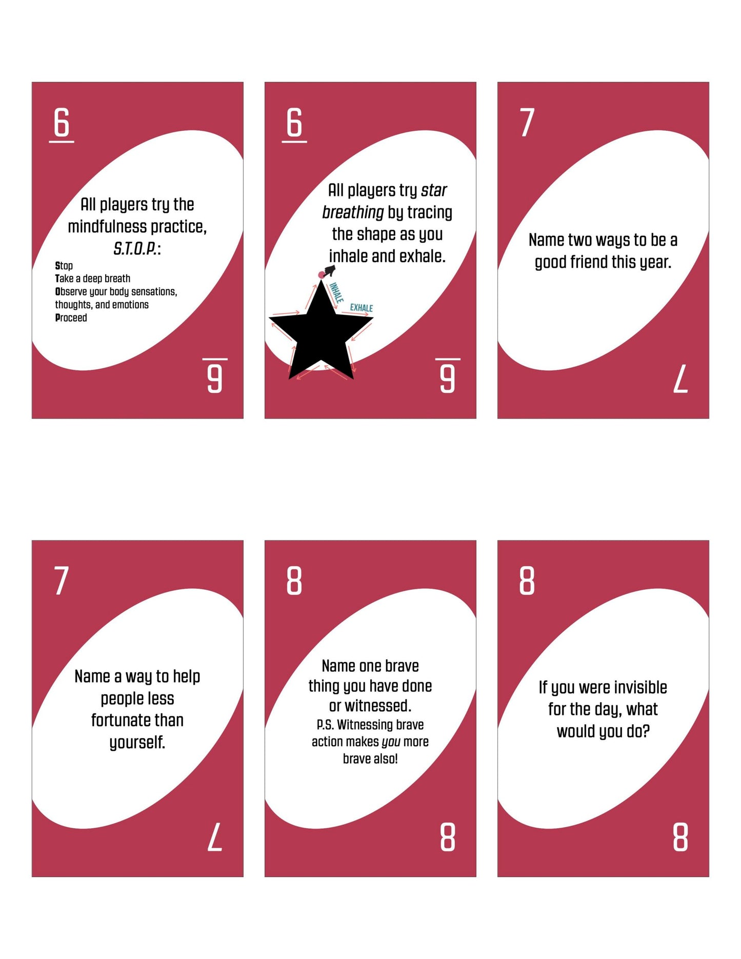 Mind Up Card Game (Downloadable PDF)